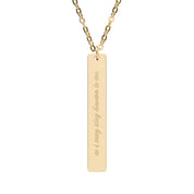 Known to Me Vertical Bar Necklace