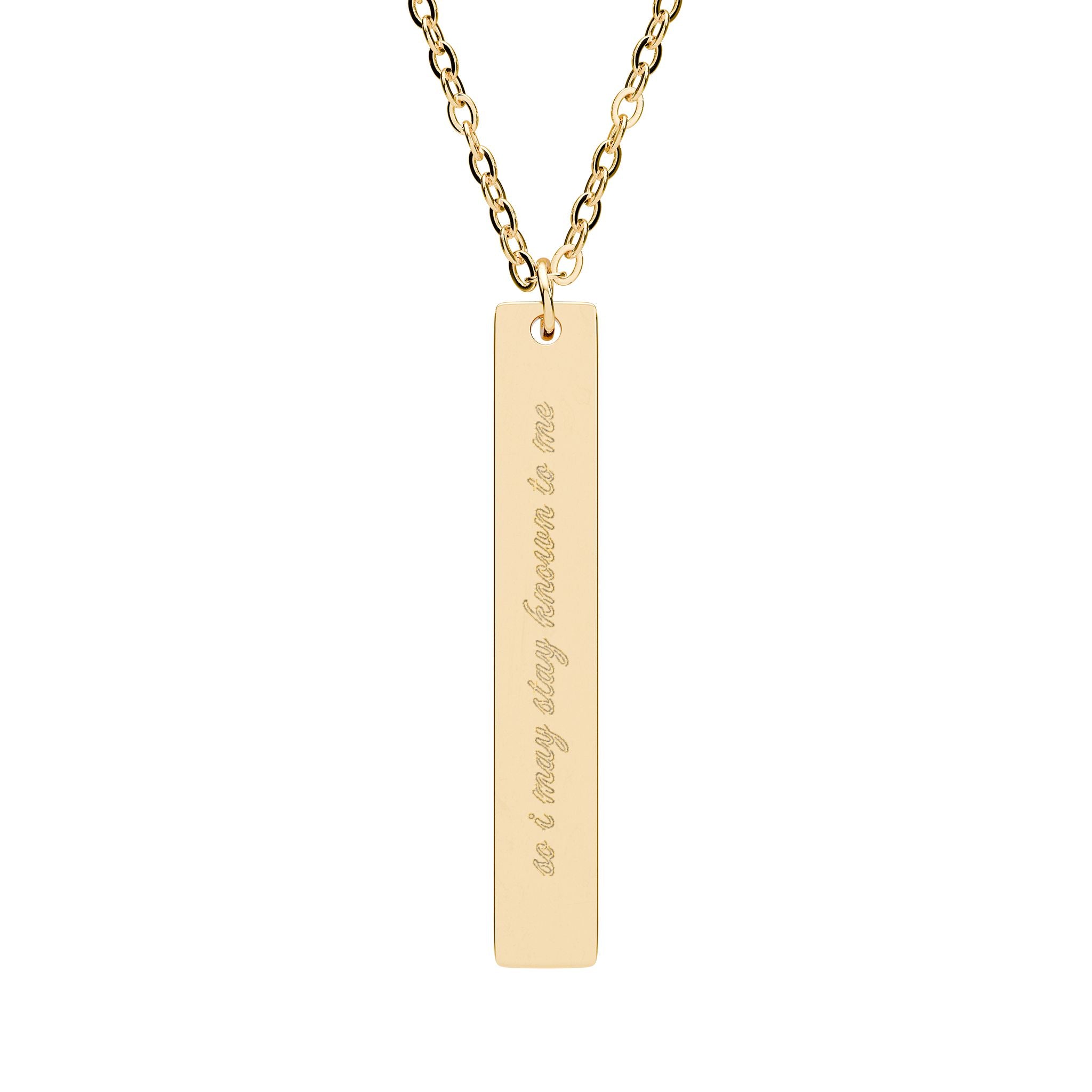 Known to Me Vertical Bar Necklace