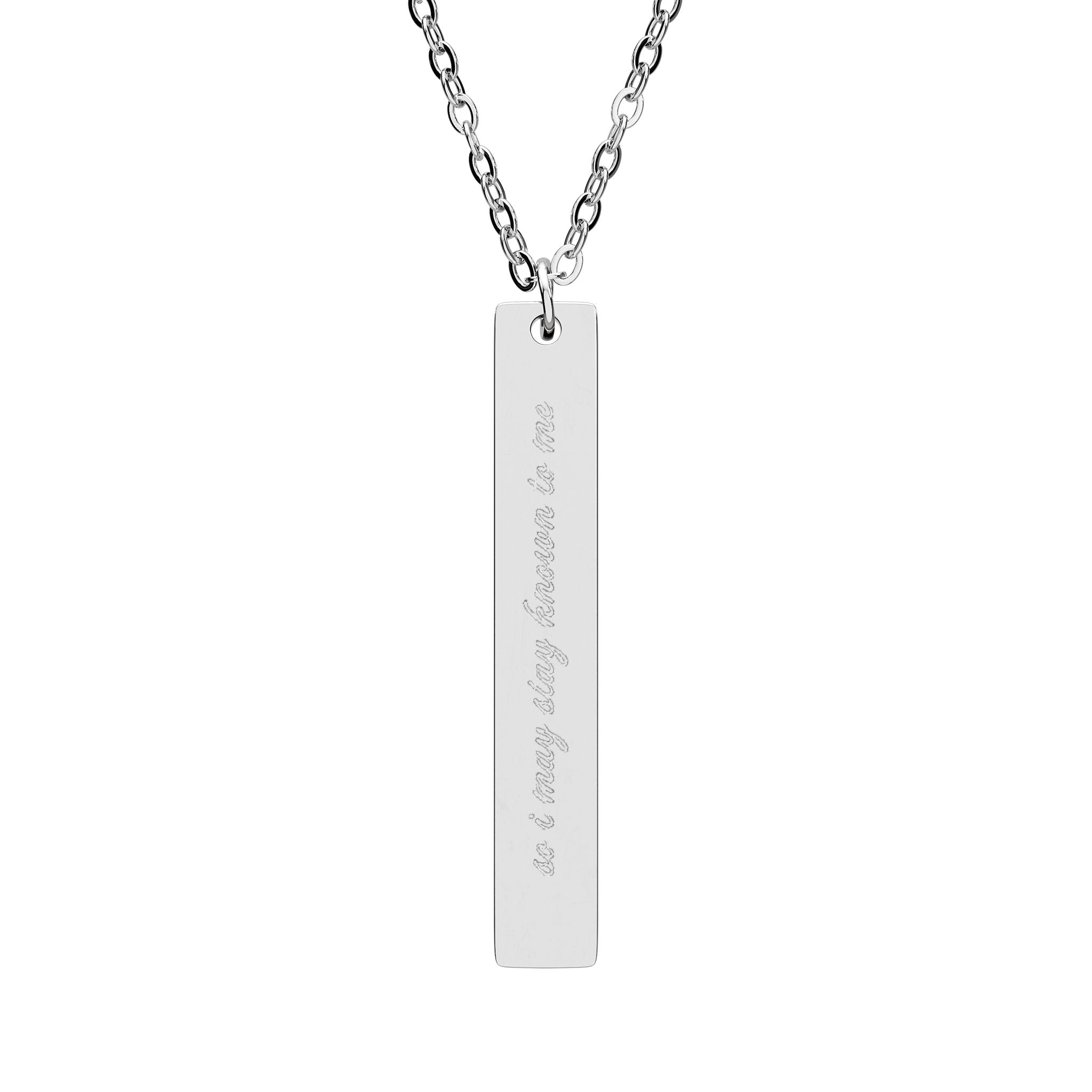 Known to Me Vertical Bar Necklace