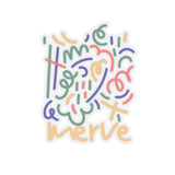 Primary Abstract Kiss-Cut Sticker