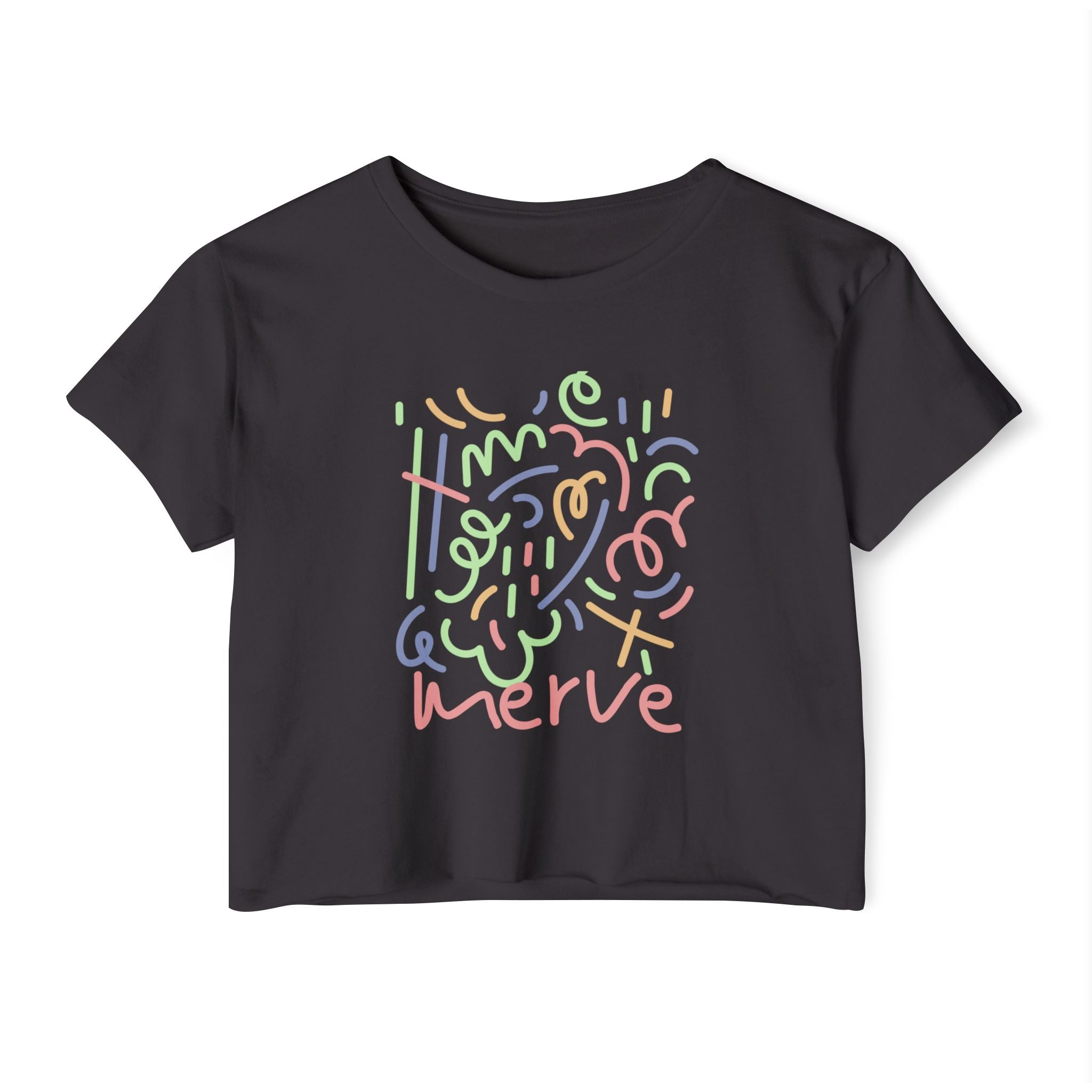 Abstract Crop Tee
