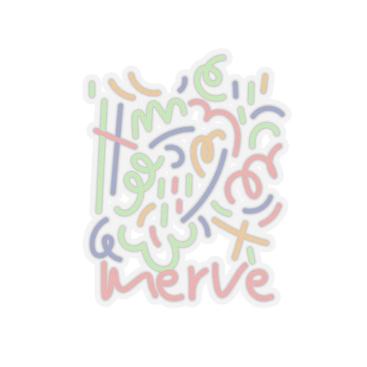 Pastel Abstract Kiss-Cut Sticker