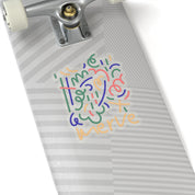 Primary Abstract Kiss-Cut Sticker