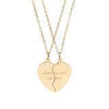 Leave Me With My Heart BFF Necklace Set