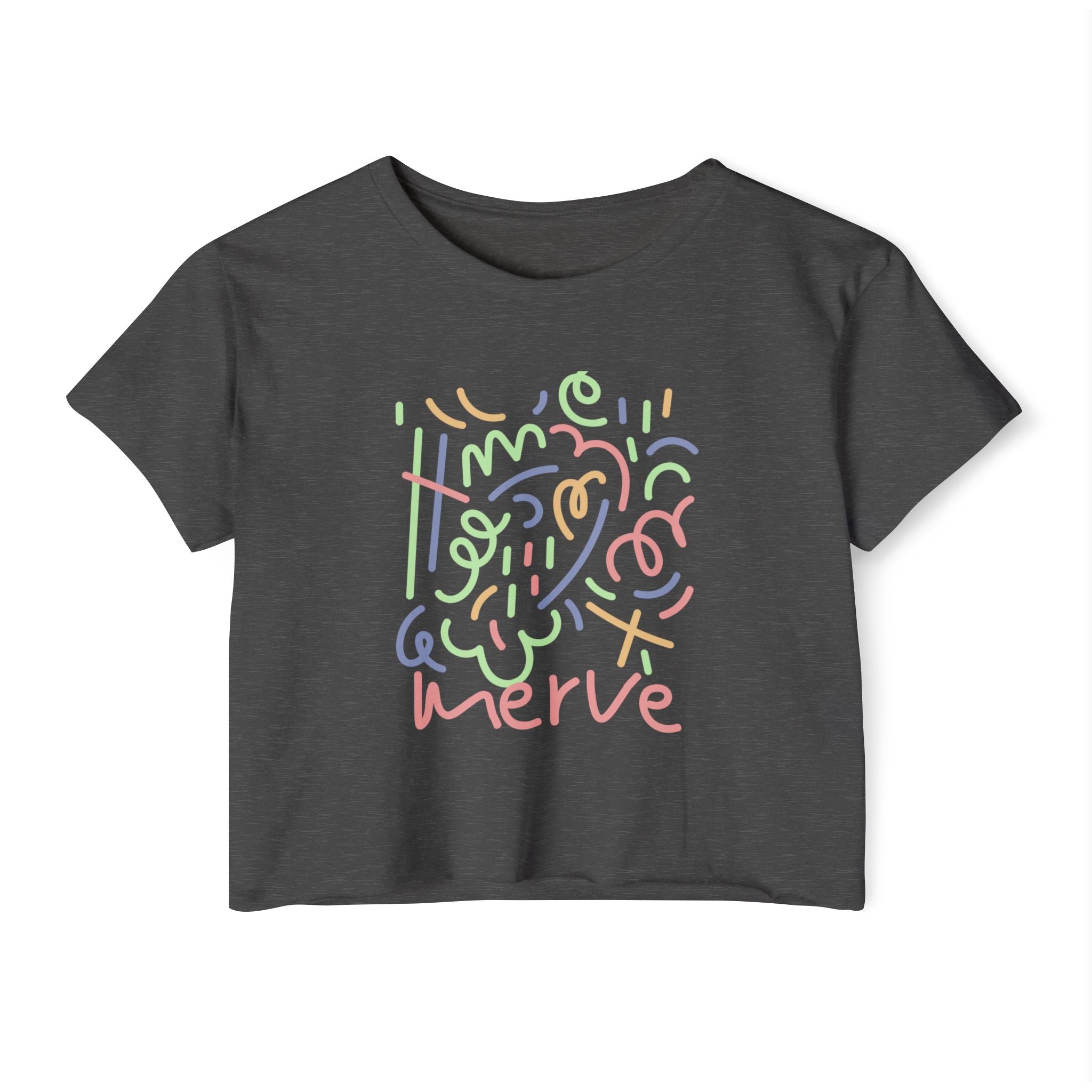 Abstract Crop Tee