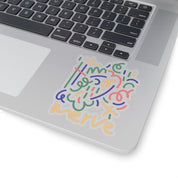 Primary Abstract Kiss-Cut Sticker