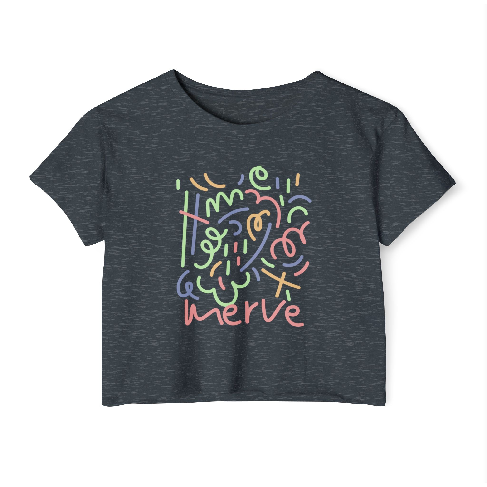 Abstract Crop Tee