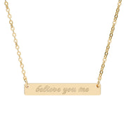 Believe You Me Bar Necklace