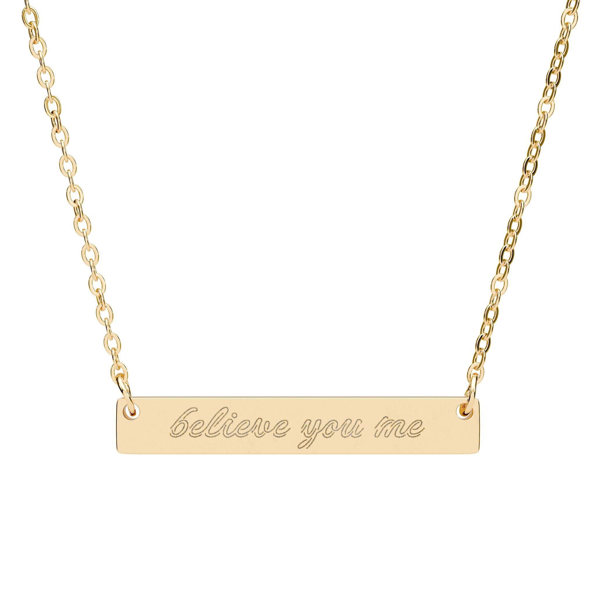 Believe You Me Bar Necklace