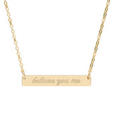Believe You Me Bar Necklace