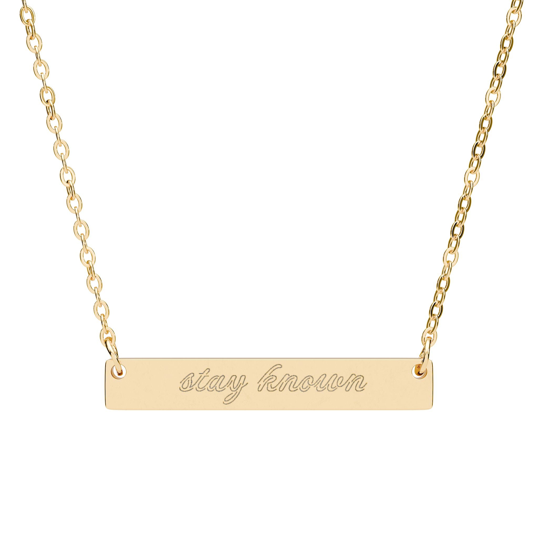 Stay Known Bar Necklace