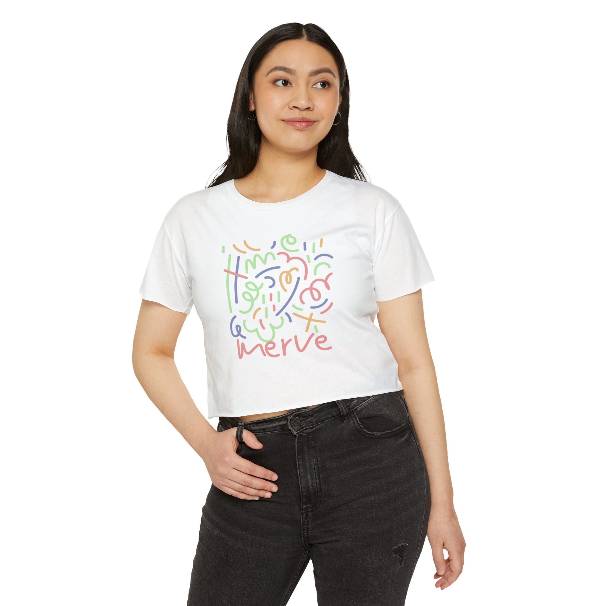 Abstract Crop Tee