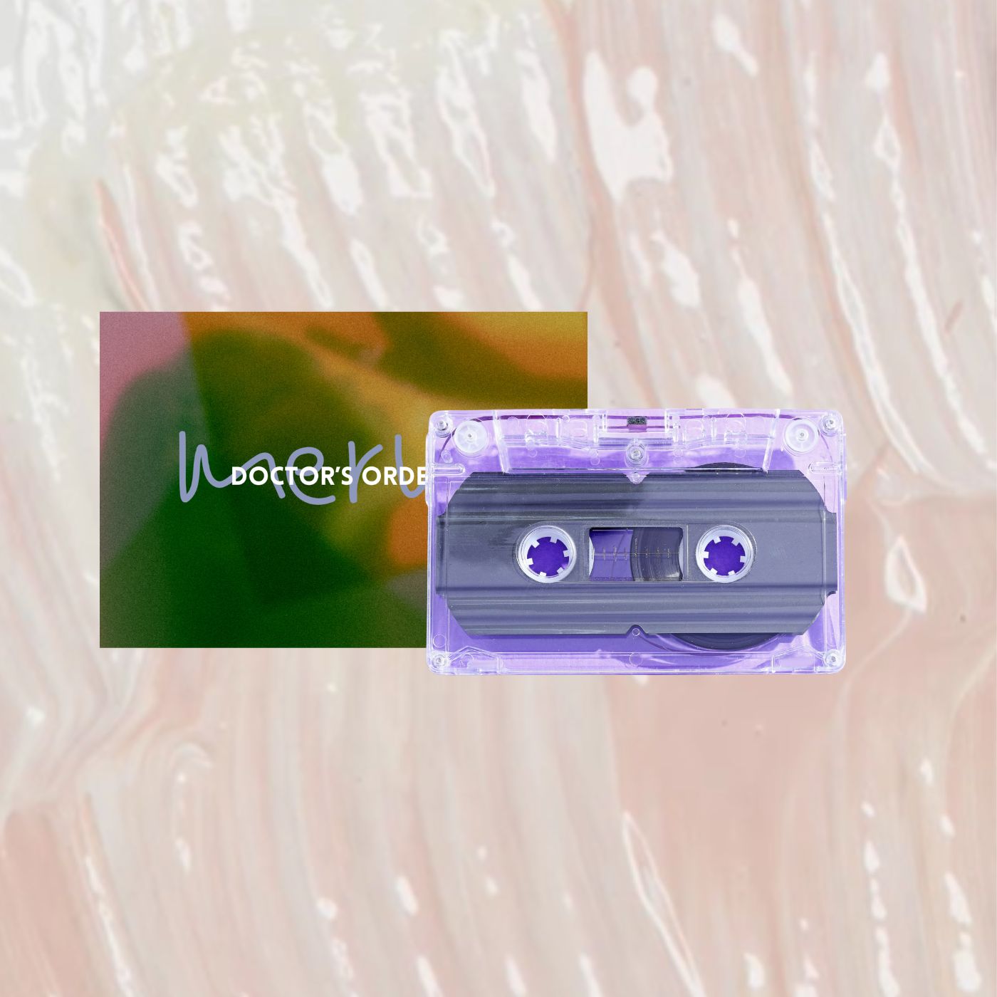 Purple cassette tape with 'DOCTOR'S ORDER' text on a textured background