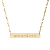 Time Won't Wait Bar Necklace