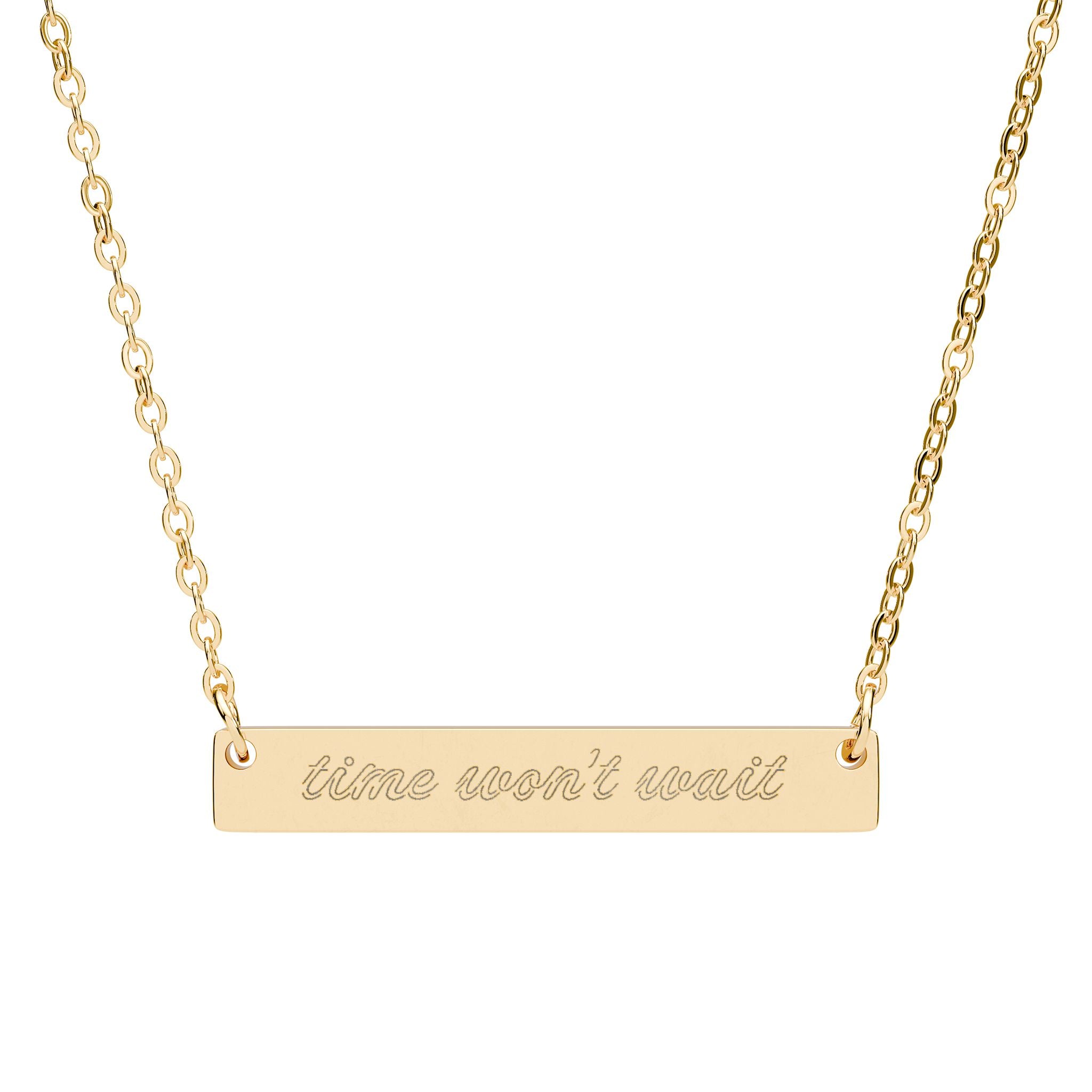 Time Won't Wait Bar Necklace