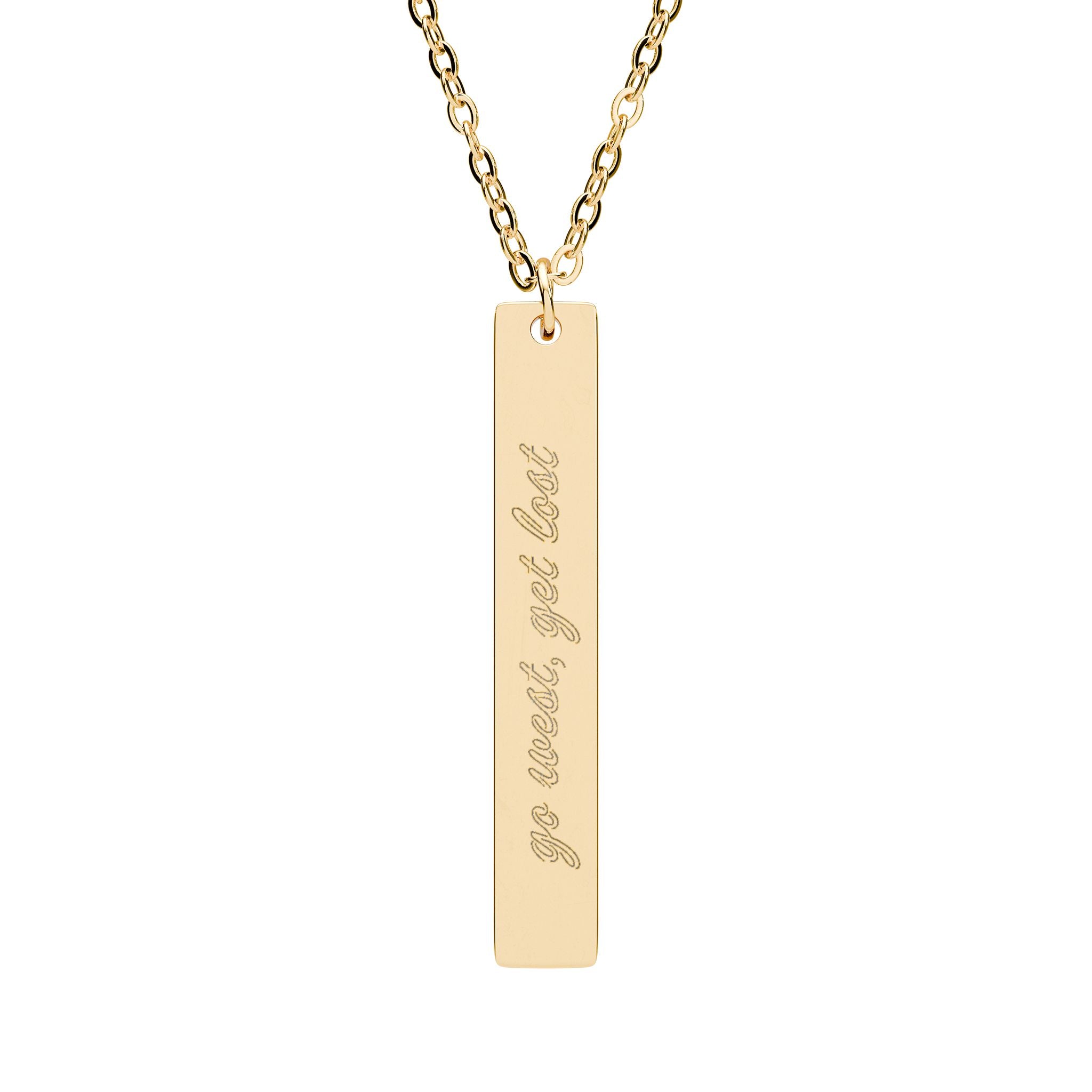 Get Lost Vertical Bar Necklace