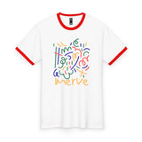 Abstract Unisex Ringer Tee