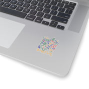 Primary Abstract Kiss-Cut Sticker