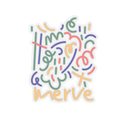 Primary Abstract Kiss-Cut Sticker