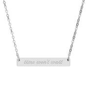 Time Won't Wait Bar Necklace