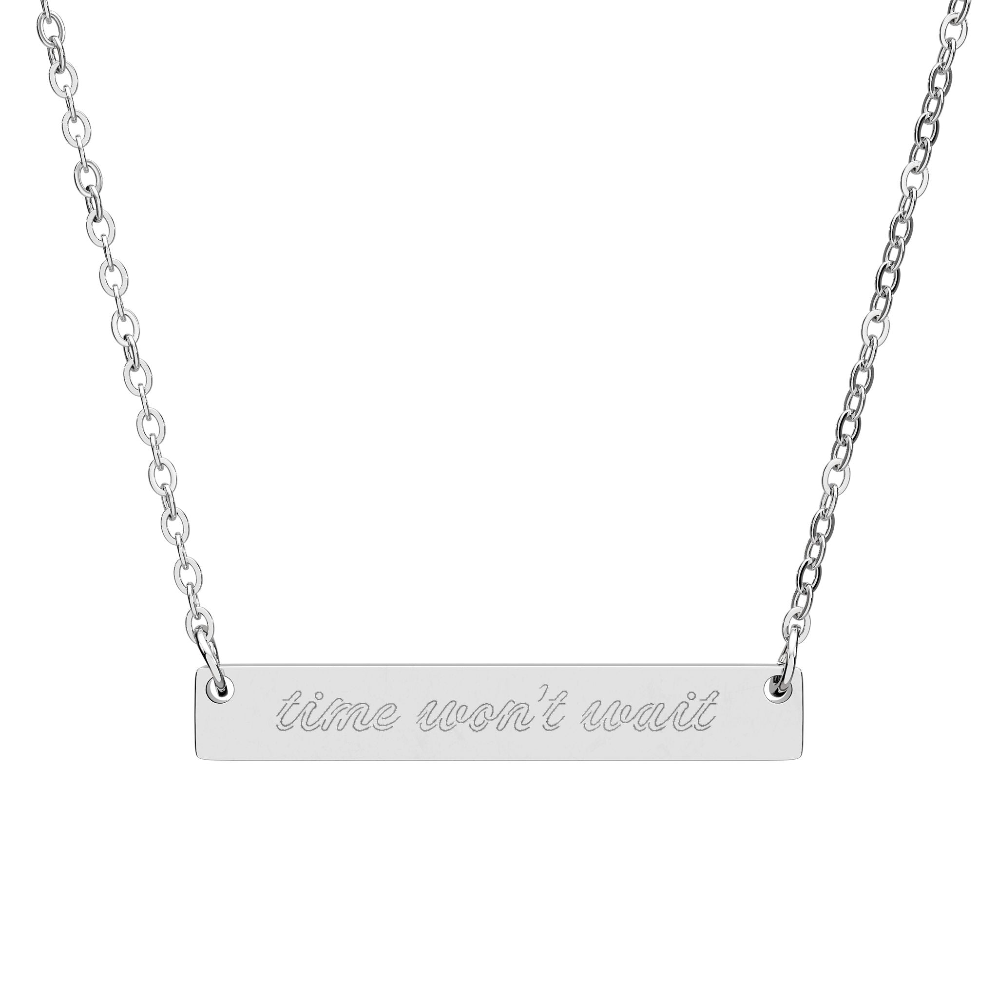Time Won't Wait Bar Necklace